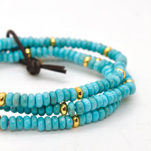 Load image into Gallery viewer, Turquoise + Gold Bracelet Bundle
