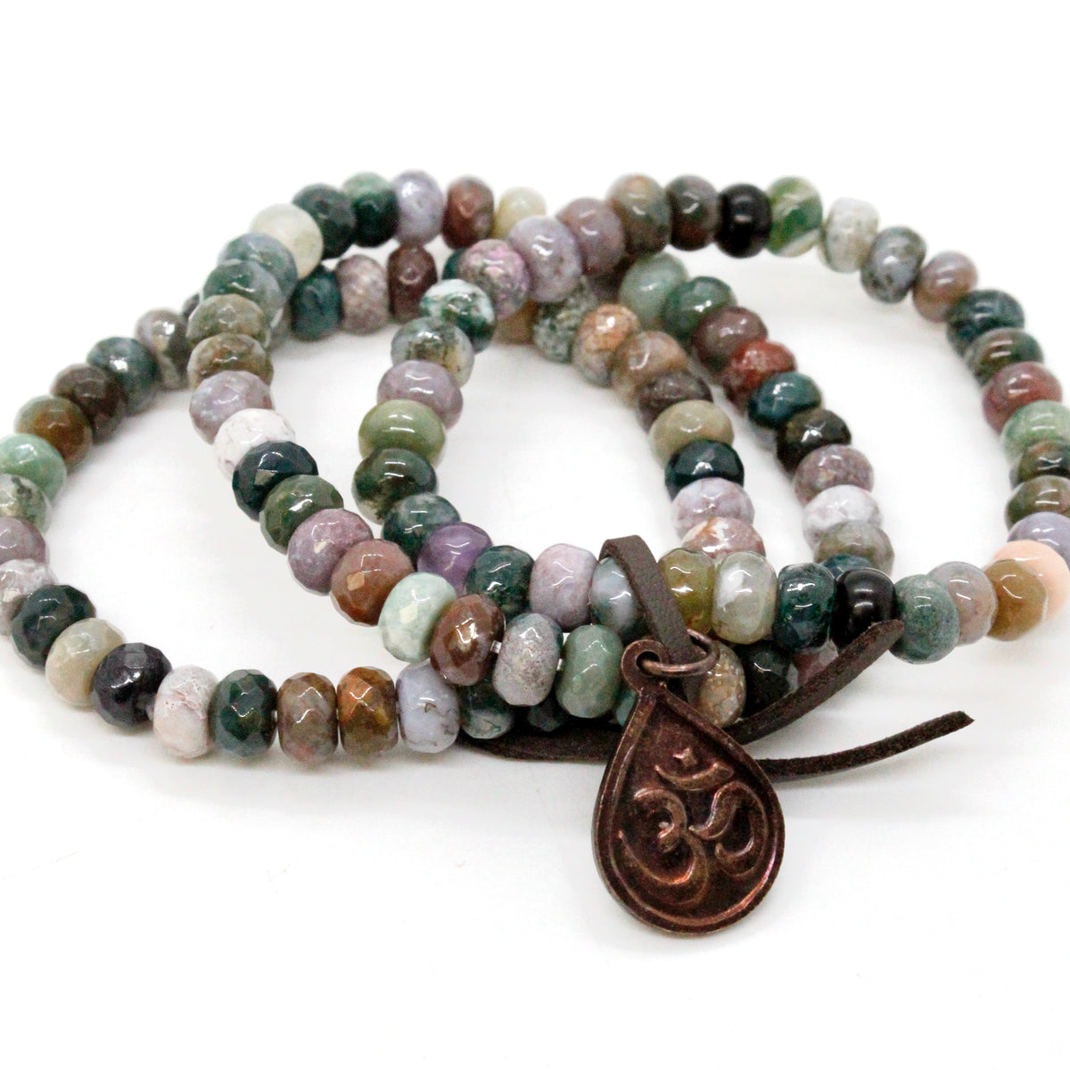 Indian Agate Buddha Charm Bracelet -Buddha Collection-