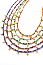 Load image into Gallery viewer, Short Mini Charm Ruby Zoisite Necklace - N2-2611RZ

