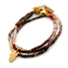 Load image into Gallery viewer, Lake Tahoe Mini Stone Gold Charm Necklace
