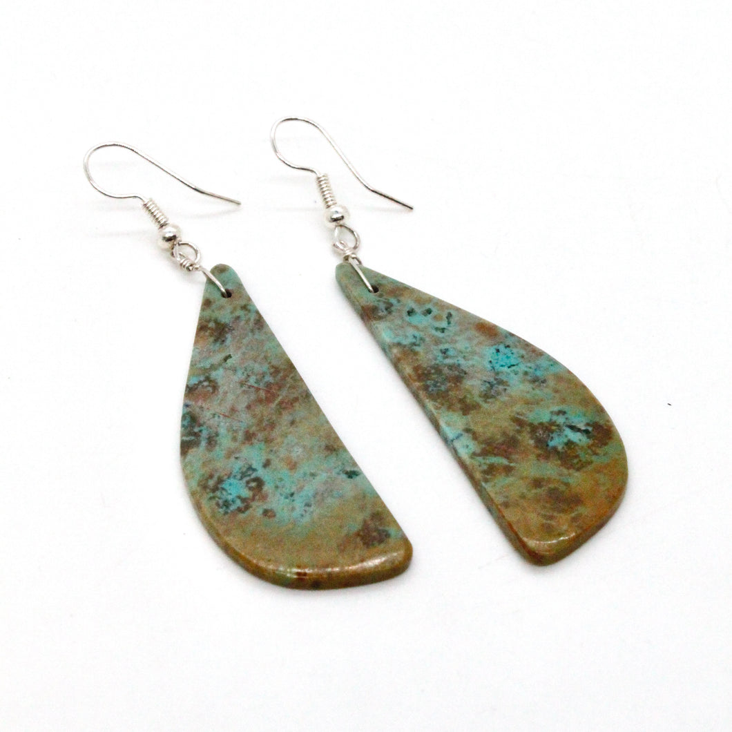 Turquoise Stone Navajo American Indian Earrings