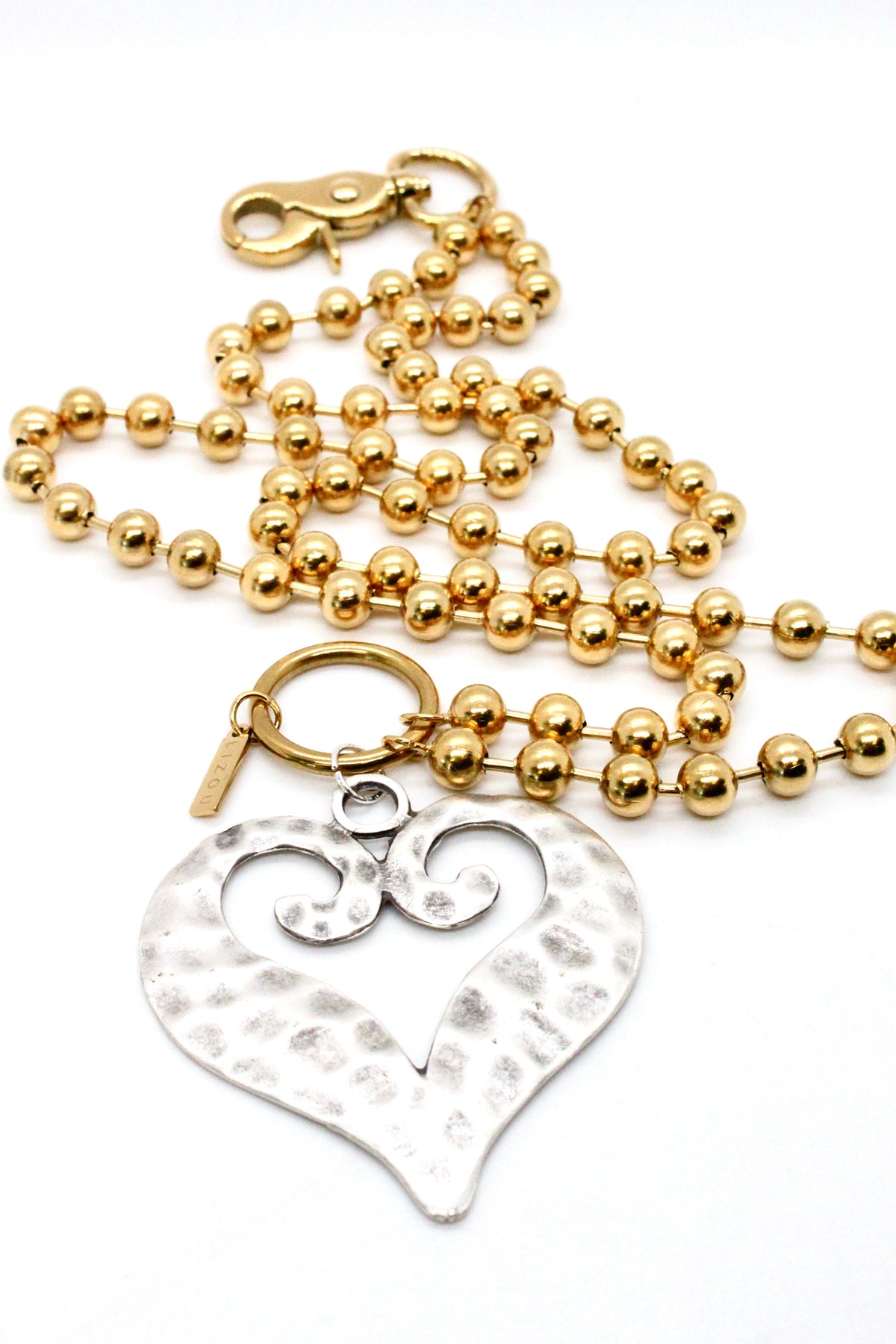 Open Heart Convertible Gold Chain Necklace