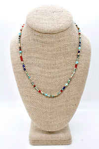 African Turquoise and Mixed Stone Necklace -French Flair Collection-