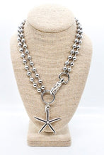 Load image into Gallery viewer, Starfish Pendant Convertible Silver Chain Necklace
