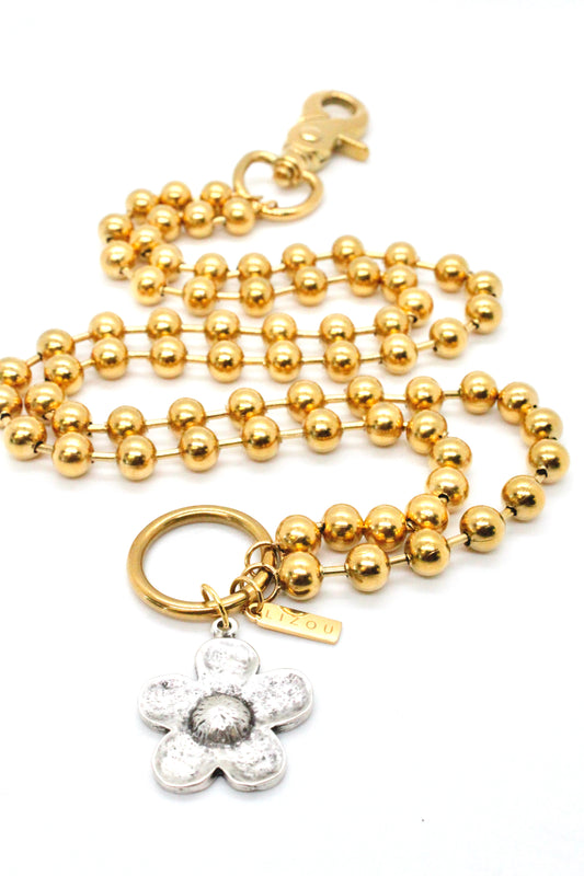 Simple Daisy Pendant Convertible Gold Chain Necklace
