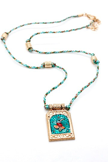 Summer Enamel Cord Necklace - N3-155