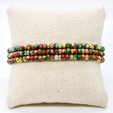 Load image into Gallery viewer, Rainbow Jasper 2 + Gold Bracelet Bundle
