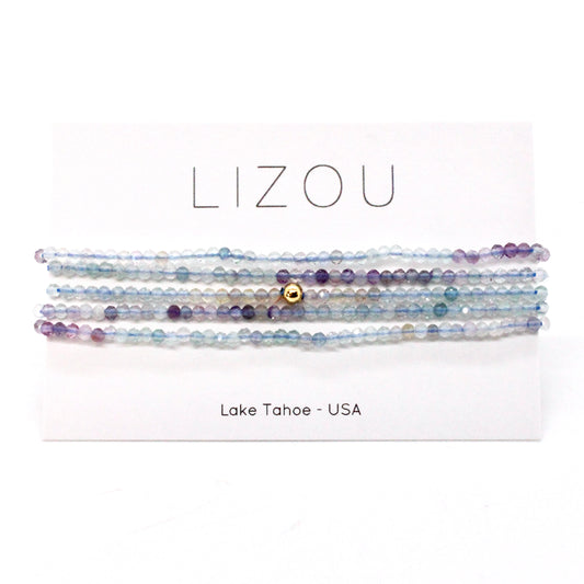 Delicate Faceted Mini Semi Precious Stone Mix Beaded Necklace - N9-001
