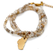 Load image into Gallery viewer, Lake Tahoe Mini Stone Gold Charm Necklace

