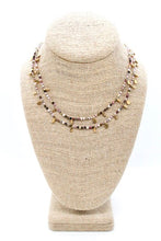 Load image into Gallery viewer, Tourmaline and Pearl Gold Mini Coin Wrap Necklace - N2-2616B
