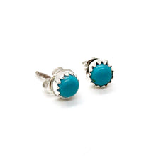 Load image into Gallery viewer, Genuine American Indian Turquoise Navajo Stud Earrings
