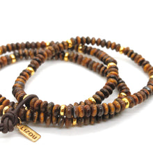 Load image into Gallery viewer, Tiger&#39;s Eye + Gold Bracelet Bundle
