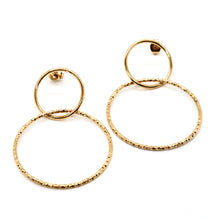 Load image into Gallery viewer, Double Gold Hoop Earrings E4-202 -French Flair Collection-
