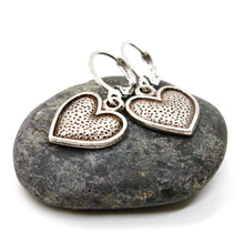 Load image into Gallery viewer, Textured Heart Small Earrings
