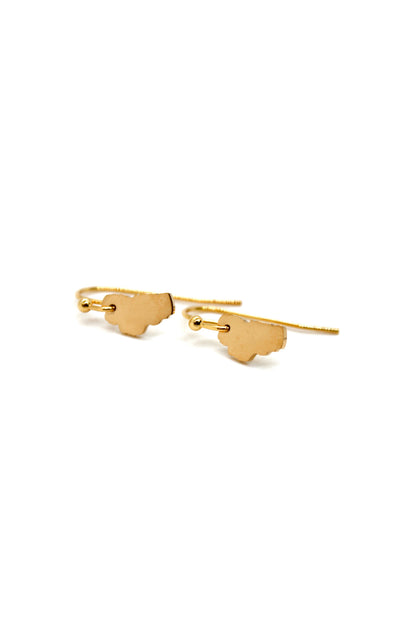 Lake Tahoe Gold Plate Small Charm Earrings - E9-200 GSLT