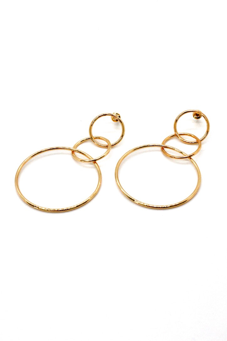 Triple Gold Hoop Earring -French Flair Collection-