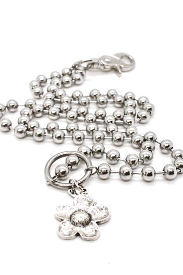 Simple Daisy Pendant Convertible Silver Chain Necklace