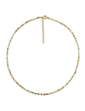 Load image into Gallery viewer, Delicate 24K Gold Plate and Faceted Amazonite Necklace N2-2440 -French Flair Collection-
