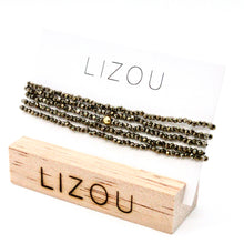 Load image into Gallery viewer, Delicate Faceted Mini Semi Precious Stone Pyrite Beaded Necklace - N9-114
