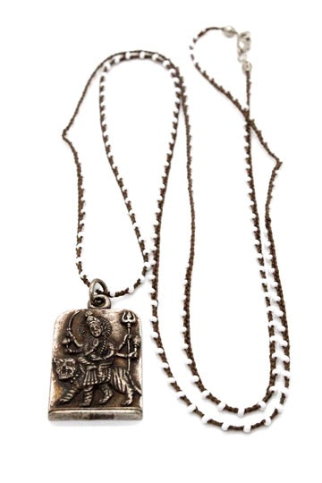Buddha Necklace 46 - Long Buddha Crochet Necklace - One of a Kind -