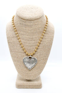 Vintage Style Heart Convertible Gold Chain Necklace