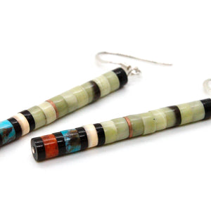 Navajo American Indian Tube Earrings