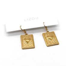 Load image into Gallery viewer, Love Heart Gold Earrings - E9-100
