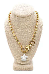 Simple Daisy Pendant Convertible Gold Chain Necklace
