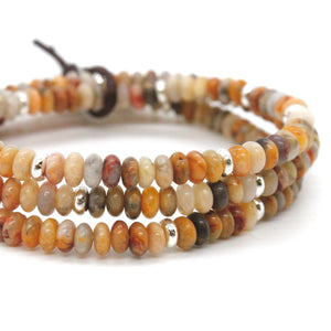 Crazy Agate + Silver Bracelet Bundle