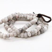 Load image into Gallery viewer, Faceted White Crazy Lace Agate Three Strand Bracelet -BL-WLA
