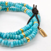 Load image into Gallery viewer, Turquoise + Gold Bracelet Bundle
