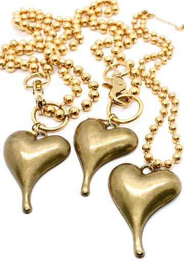 Simple Brass Pendant Convertible Gold Chain Necklace