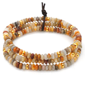 Crazy Agate + Gold Bracelet Bundle