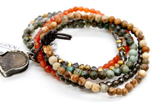 Load image into Gallery viewer, Semi Precious Stone Luxury Bracelet with Ganesh Charm -The Buddha Collection- BL-Mud-3G1
