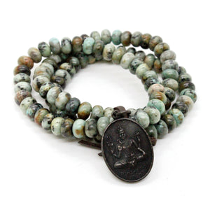 African Turquoise Buddha Bracelet -Buddha Collection-