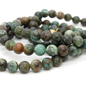 African Turquoise 8mm Stretch Bracelet -Stone Collection-