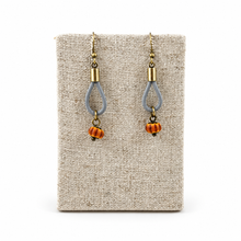 Load image into Gallery viewer, Mini Leather and Crystal Dangle Earrings - E3-207
