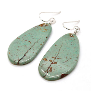 Turquoise Stone Navajo American Indian Earrings