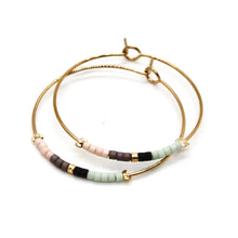 Load image into Gallery viewer, Miyuki Bead Mix Hoop Earrings - E8-038C
