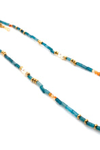 Load image into Gallery viewer, Beaded Apatite and Freshwater Pearl Necklace -French Flair Collection-
