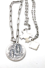 Load image into Gallery viewer, Silver Chain with Sterling Silver French Saint Charms -French Medals Collection-
