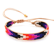 Load image into Gallery viewer, Bright and Colorful Pink Tone Seed Bead Bracelet -B8-027
