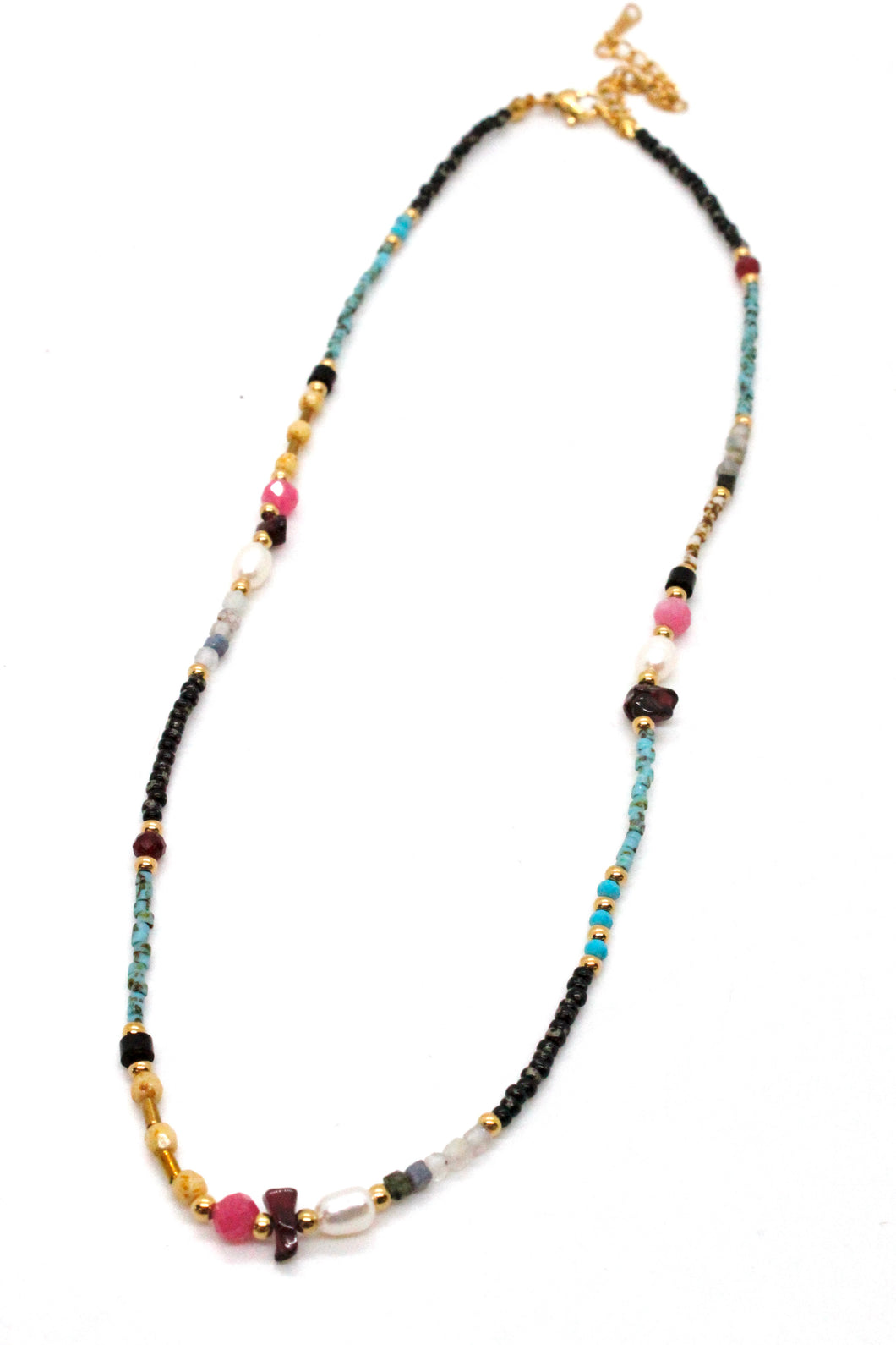 Rainbow Mix Miyuki Seed Bead Necklace -Seeds Collection-