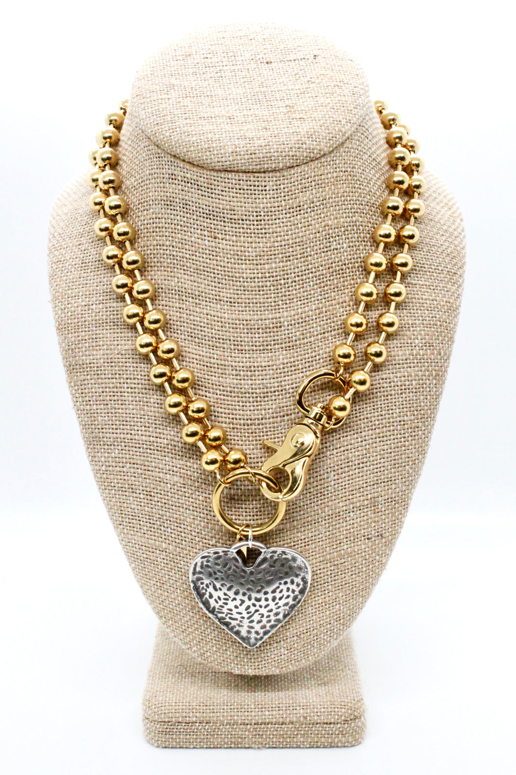 Vintage Style Heart Convertible Gold Chain Necklace