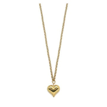 Long Gold Heart Chain Necklace