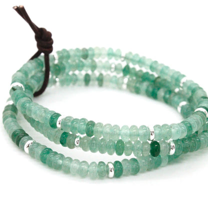 Green Aventurine + Silver Bracelet Bundle