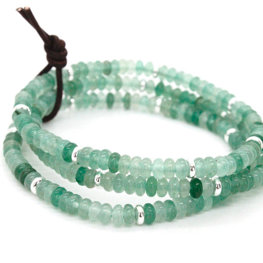 Green Aventurine + Silver Bracelet Bundle