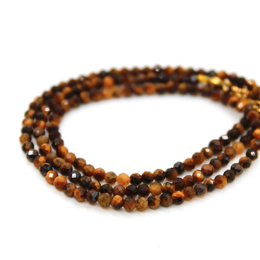 Short Tiger's Eye Stone Necklace - N9-200TE1