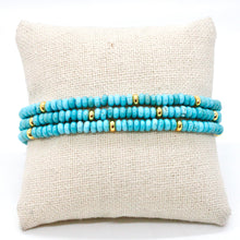 Load image into Gallery viewer, Turquoise + Gold Bracelet Bundle
