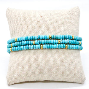 Turquoise + Gold Bracelet Bundle